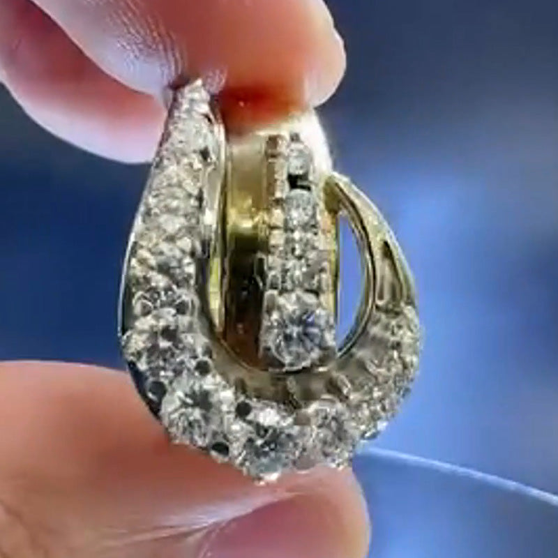 1.8ctw Vintage Style Round Sapphire Two-Tone Plated Ring - JEWELBUYS