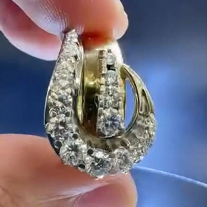 1.8ctw Vintage Style Round Sapphire Two-Tone Plated Ring - JEWELBUYS