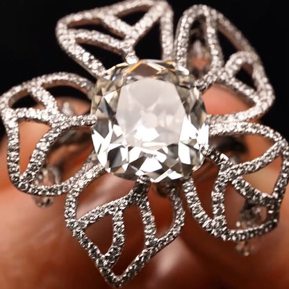 4.6ctw Cushion Cut Fancy Engagement Ring-JEWELBUYS