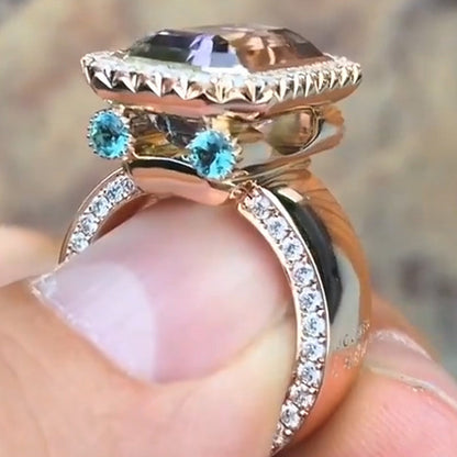 8Ctw Gorgeous Sapphire Illusion Ring-JEWELBUYS
