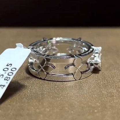 1ctw Round Cut Open Frame Gemstone Ring -JEWELBUYS