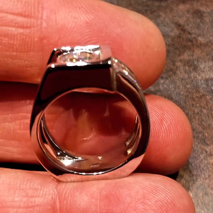 1.5Ctw Double-row Sapphire Art Design Engagement Ring-JEWELBUYS
