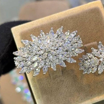 4.02Ctw Marquis Gem Cluster Ring-JEWELBUYS