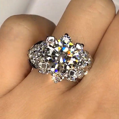 3.0ct Leaf Sapphire Halo Ring - JEWELBUYS