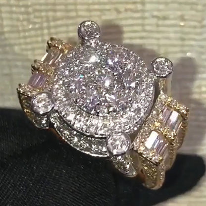 4ctw Baguette and Round Cut Sapphire Monster Ring - JEWELBUYS