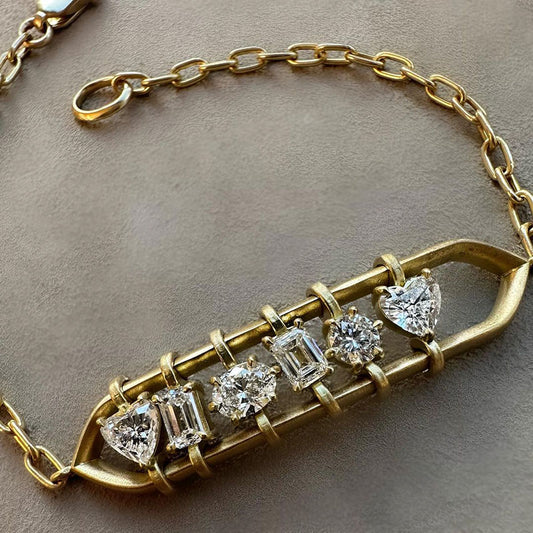 3.0 CTW Multi-Cut Floating Sapphire Bracelet-JEWELBUYS