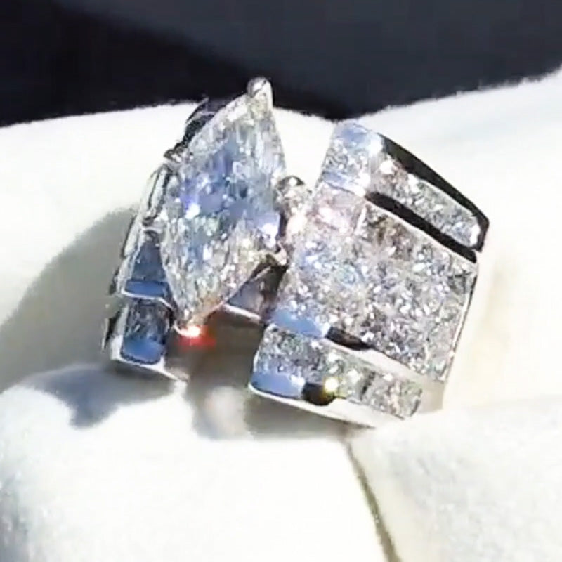 6.0ctw Round Marquise and Square Cut Engagement Ring Collection-JEWELBUYS