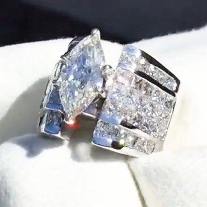 6.0ctw Round Marquise and Square Cut Engagement Ring Collection-JEWELBUYS
