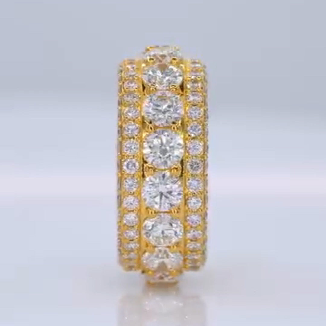 3.0ctw Round Cut White Sapphire Pointer Eternity Ring-JEWELBUYS