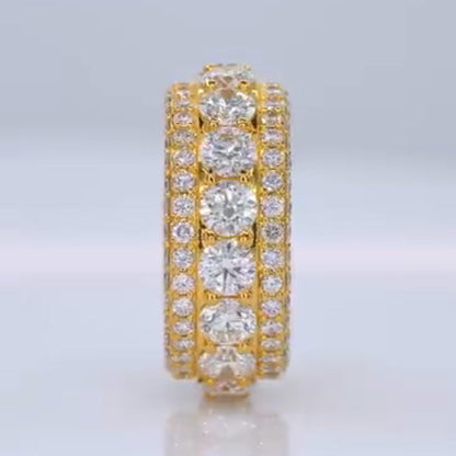 3.0ctw Round Cut White Sapphire Pointer Eternity Ring-JEWELBUYS