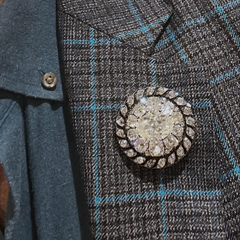 13.04Ctw Vintage Style Sapphire Brooch and Pendant Necklace-JEWELBUYS