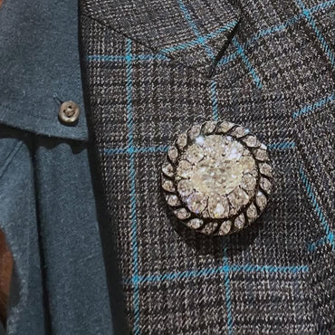 13.04Ctw Vintage Style Sapphire Brooch and Pendant Necklace-JEWELBUYS