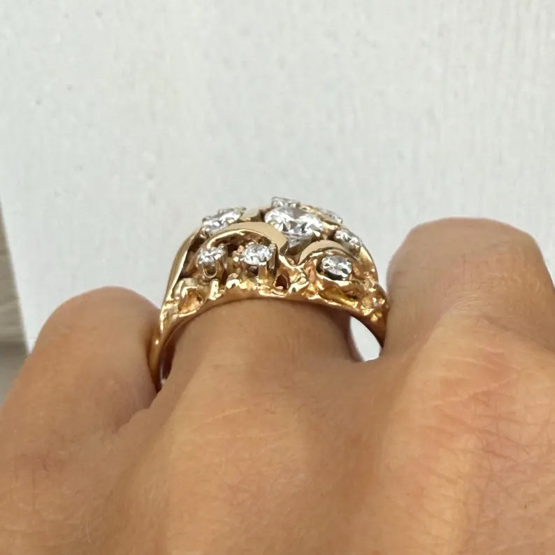 2.73ctw Round Cut Vintage Estate Sapphire Ring-JEWELBUYS