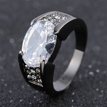 6.0ctw Oval Cut Stuff Set Fashionable Anniversary Ring -JEWELBUYS