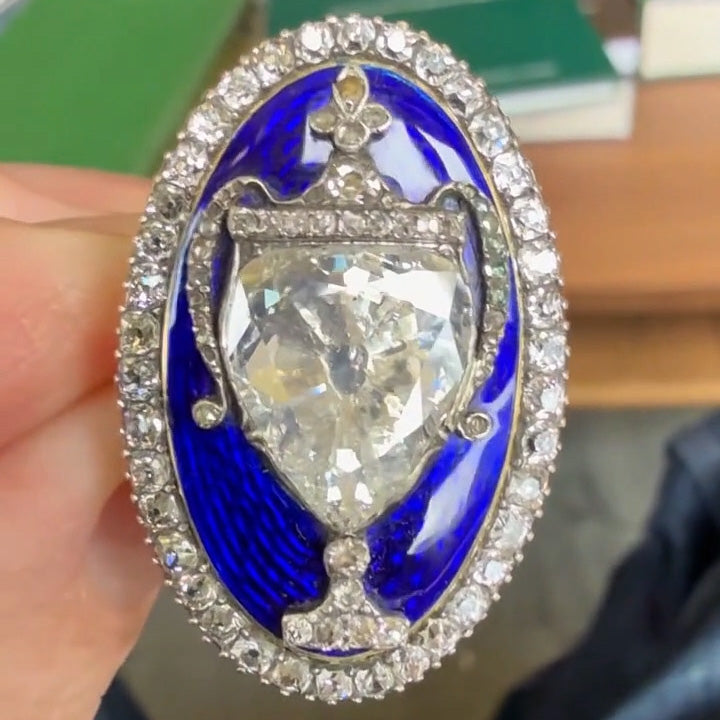 5.5Ctw pear-shaped sapphire franc trophy ring-JEWELBUYS