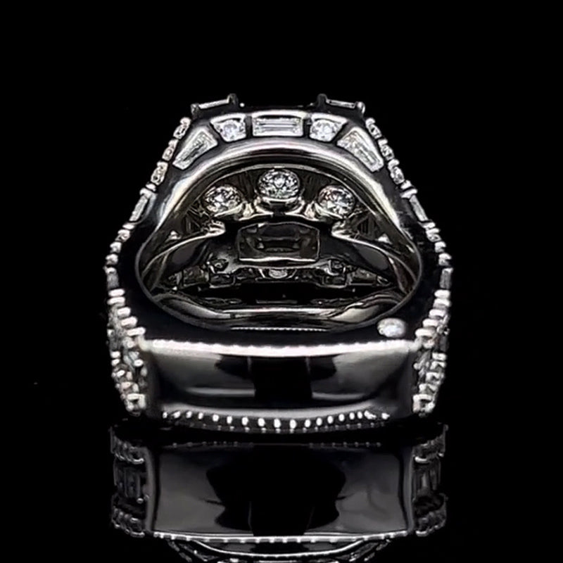 8.0ctw Multi-Cut Deluxe Pave Fine Gemstone Ring -JEWELBUYS