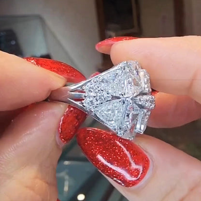 5ct Triangle Seed Royal Gemstone Ring -JEWELBUYS