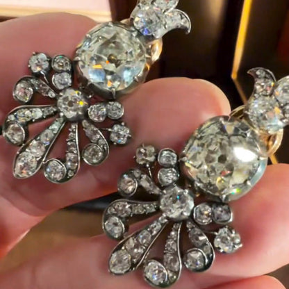 6.0Ctw Vintage Cushion-Cut Retro Sapphire Stud Earrings-JEWELBUYS