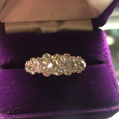 3.0Ctw Antique and Rose Cut Half-Circle Sapphire Ring And Bracelet -JEWELBUYS