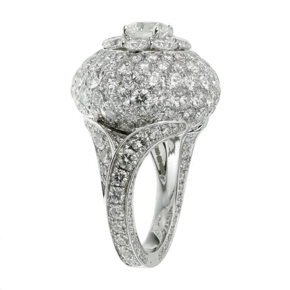 1.08ct Round Bomb Style Diamond Cocktail Ring -JEWELBUYS