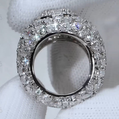 13.52ct Oval Luxury Full Diamond Ring -JEWELBUYS