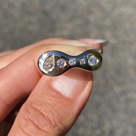 Stylish 2 ctw Multi-Cut White Gemstone Ring -JEWELBUYS