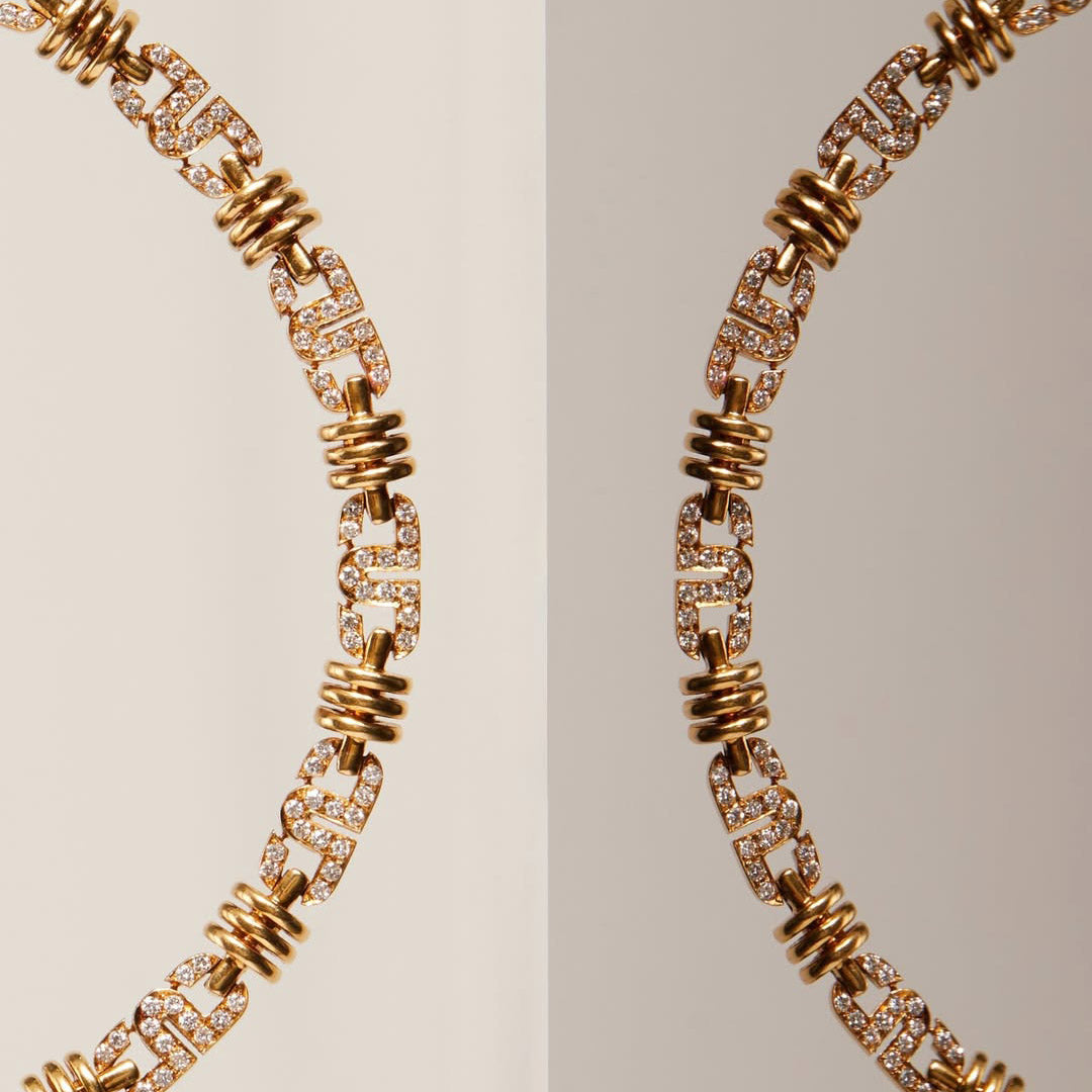 2.5Ctw Round Sapphire Chain Necklace-JEWELBUYS