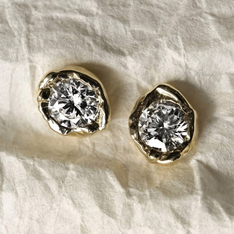 Irregular Sapphire Earrings-JEWELBUYS