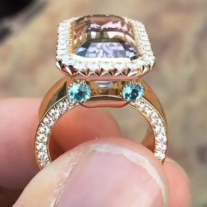 8Ctw Gorgeous Sapphire Illusion Ring-JEWELBUYS