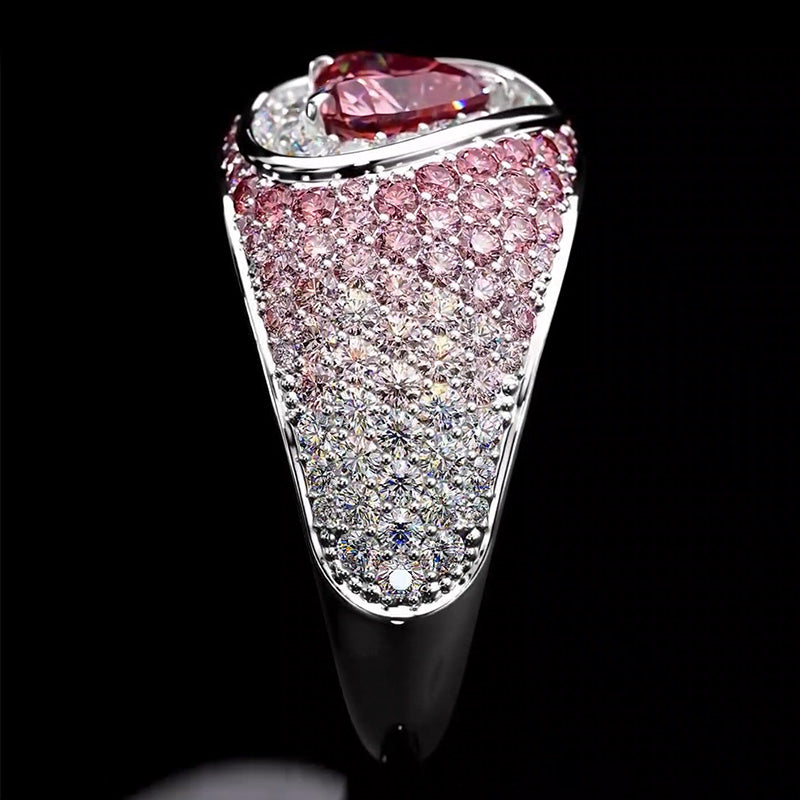 5.0ctw Pink Heart Morganite Delicate Ring-JEWELBUYS