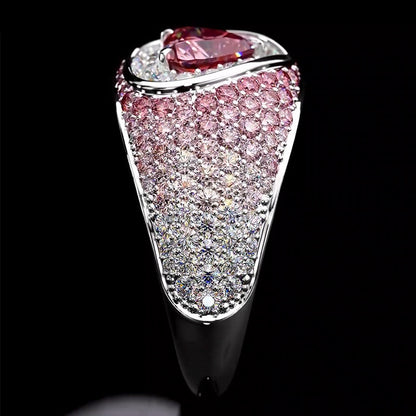 5.0ctw Pink Heart Morganite Delicate Ring-JEWELBUYS