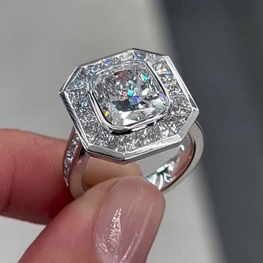 Elegant 4.13ct Radiant Cut Diamond Engagement Ring - JEWELBUYS