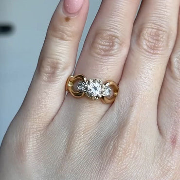French Old European Cut Sapphire Vintage Ring - JEWELBUYS