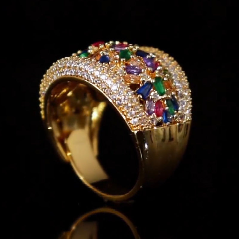 6ctw Pave Wide Shank Multi Style Ring -JEWELBUYS