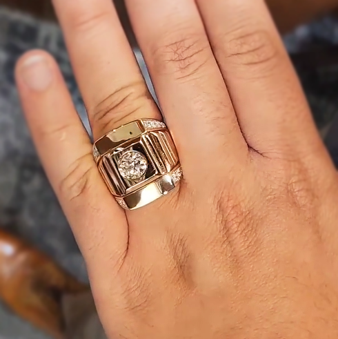 Noble 4 ctw Round Cut White Gemstone Ring -JEWELBUYS