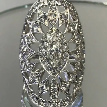 5ct 50's antique ring -JEWELBUYS