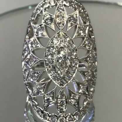 5ct 50's antique ring -JEWELBUYS
