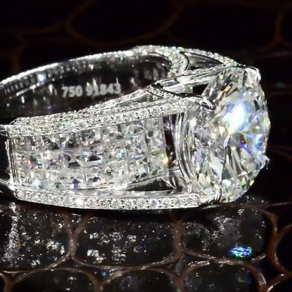 Coiled 5ct Round Sapphire Engagement Ring - JEWELBUYS
