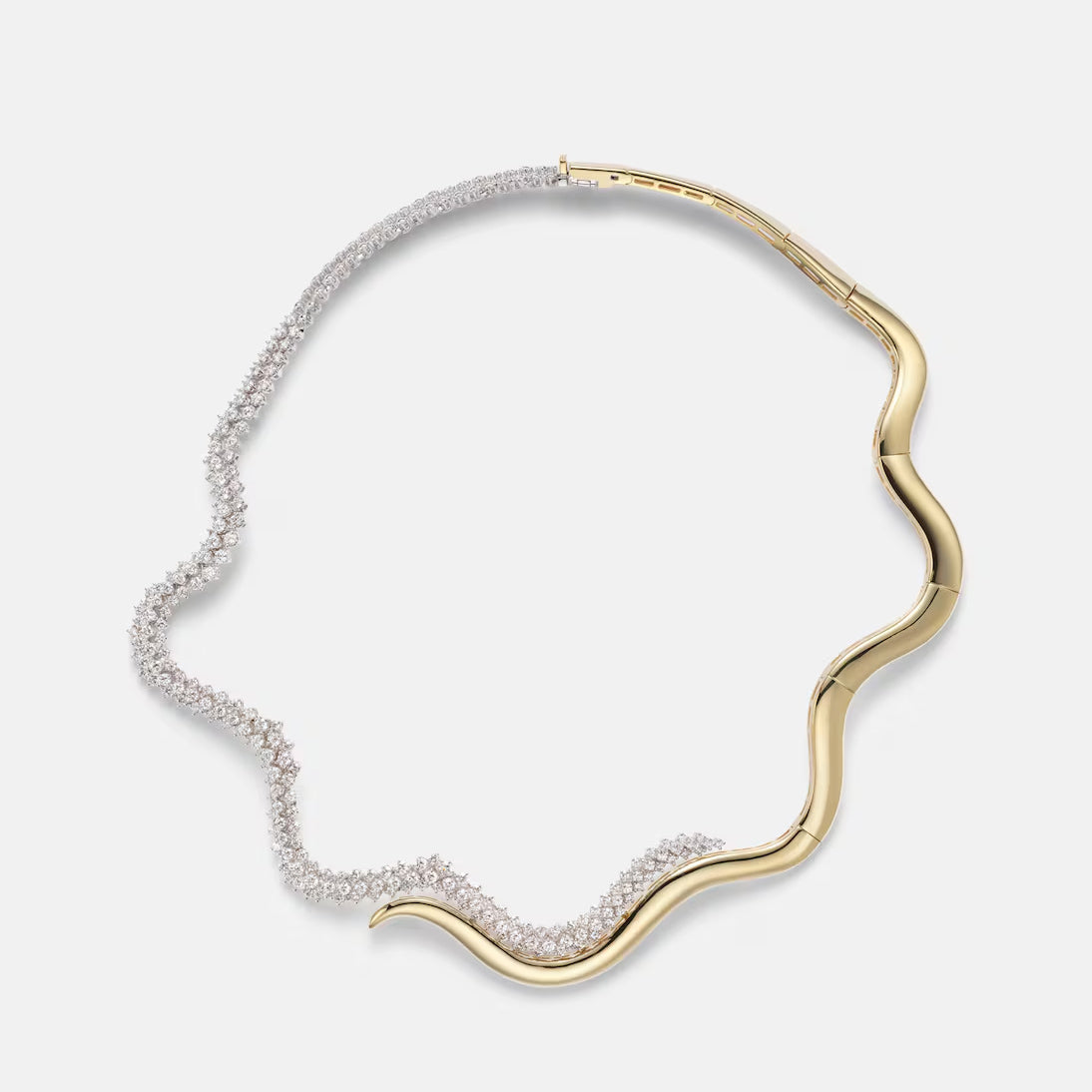 5.0Ctw Exquisite and elegant wave-shaped sapphire necklace-JEWELBUYS