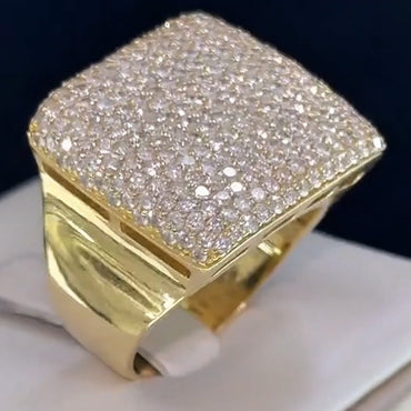 1.4Ctw Exquisite micro-pave setting of large sapphire ring- JEWELBUYS