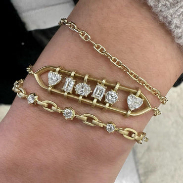 3.0 CTW Multi-Cut Floating Sapphire Bracelet-JEWELBUYS