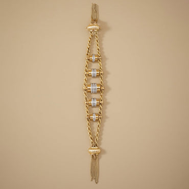 0.75Ctw rope and tassel sapphire bracelet-JEWELBUYS