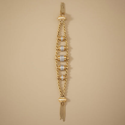 0.75Ctw rope and tassel sapphire bracelet-JEWELBUYS