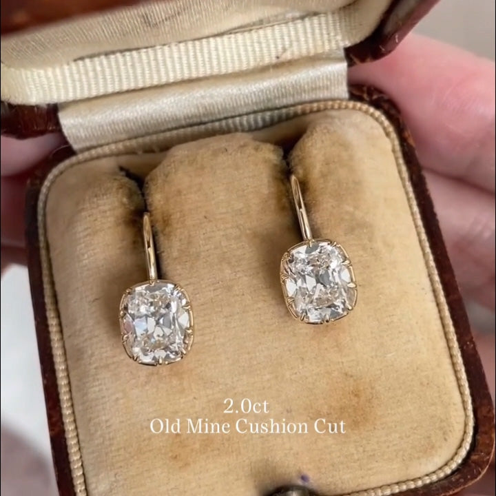 4.0Ctw Vintage-Style Sapphire Crystal Earrings-JEWELBUYS
