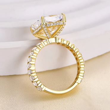 Luxury 7ct Radiant Cut White Sapphire Engagement Ring-JEWELBUYS