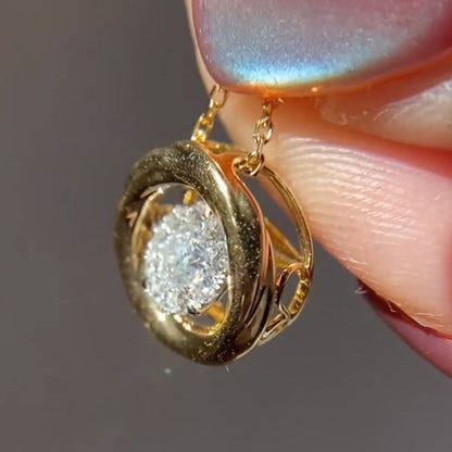 0.56ctw Round Cut Dancing Sapphire Pendant Necklace-JEWELBUYS