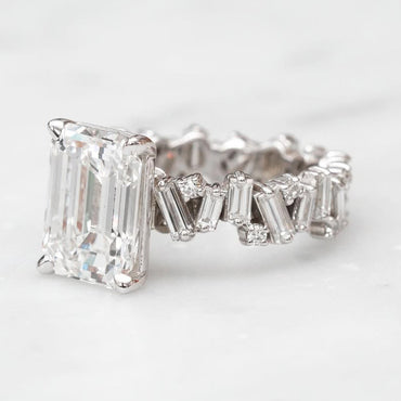 4.0Ctw a dazzling cushion-cut multi-colored sapphire art ring-JEWELBUYS