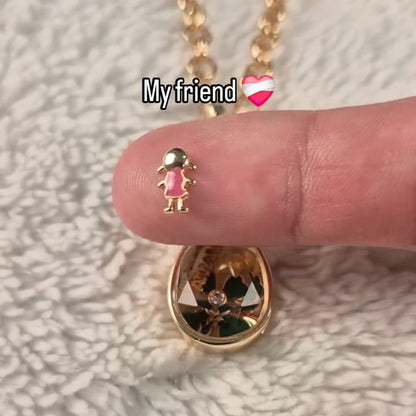 Pear-shaped halo can be freely combined with various protective pendant necklaces-JEWELBUYS
