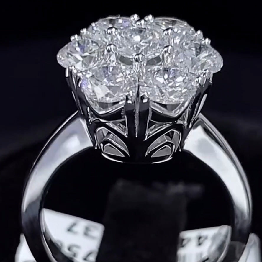 One-Of-A-Kind 2.8ctw Round Cut White Sapphire Ring-JEWELBUYS