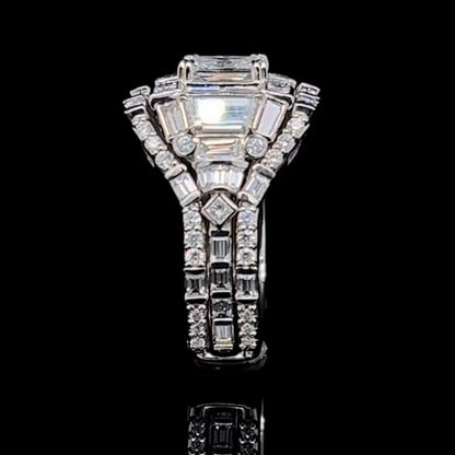 8.0ctw Multi-Cut Deluxe Pave Fine Gemstone Ring -JEWELBUYS